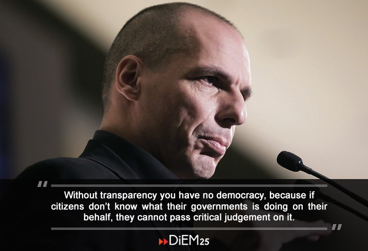 Ehemaliger griechischer Finanzminister Yanis Varoufakis spricht in Freiburg